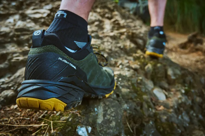 Scarpa Mens Rush Trail GTX Shoes - Thyme Green-Mustard-7